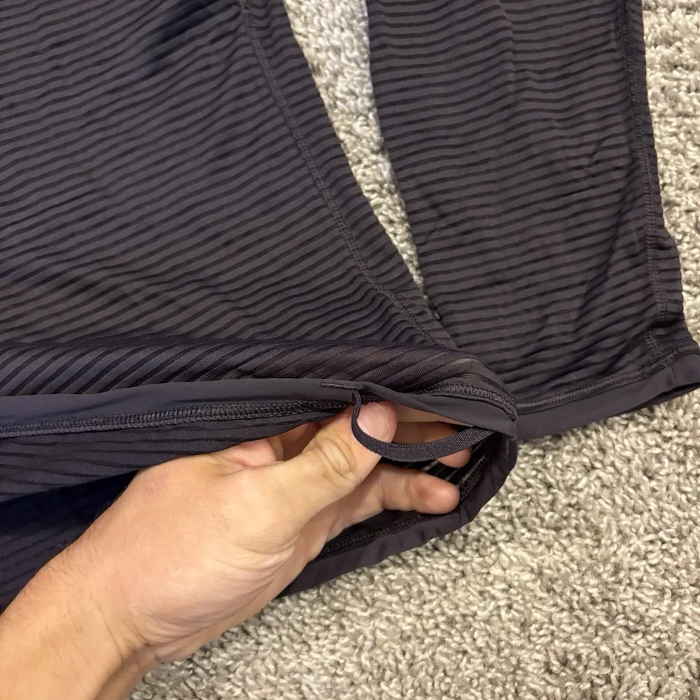 Lululemon Yoga Top All Yours Boyfriend Semi Sheer Athleisure Ribbed XL Purple